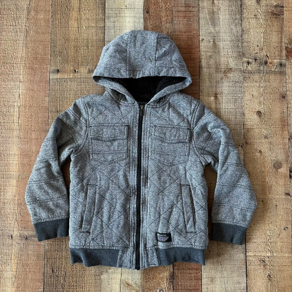 Matix boys Dark Gray Fleece Lined Jacket -S